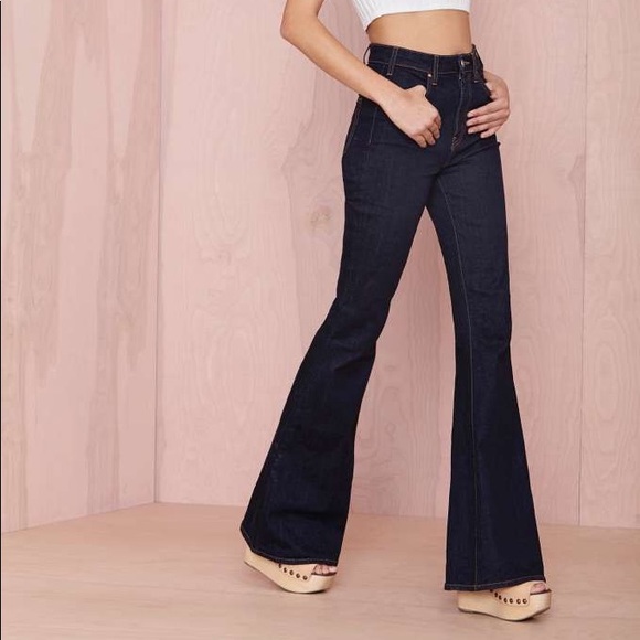 Nasty Gal Denim - Nasty Gal Dark Wash 70s Bell Bottoms, 24 (NWOT)